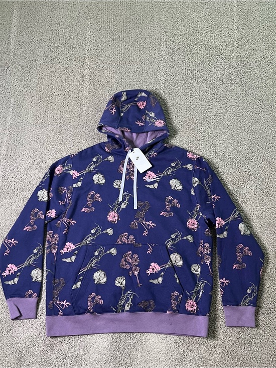 Nike Other - Nike Sportswear Club Fleece Floral Print Pullover Hoodie Men’s Size XL